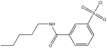 3-(pentylcarbamoyl)benzene-1-sulfonyl chloride 구조식 이미지