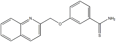 3-(quinolin-2-ylmethoxy)benzene-1-carbothioamide Structure