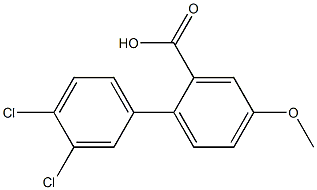 3',4'-dichloro-4-methoxy-1,1'-biphenyl-2-carboxylic acid Structure