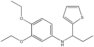 3,4-diethoxy-N-[1-(thiophen-2-yl)propyl]aniline 구조식 이미지