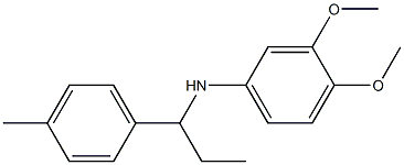 3,4-dimethoxy-N-[1-(4-methylphenyl)propyl]aniline Structure