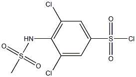 3,5-dichloro-4-methanesulfonamidobenzene-1-sulfonyl chloride 구조식 이미지