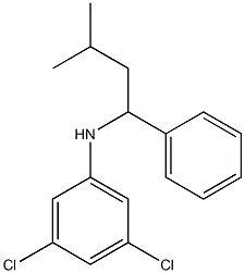 3,5-dichloro-N-(3-methyl-1-phenylbutyl)aniline Structure