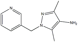 3,5-dimethyl-1-(pyridin-3-ylmethyl)-1H-pyrazol-4-amine Structure