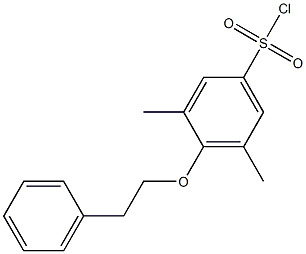 3,5-dimethyl-4-(2-phenylethoxy)benzene-1-sulfonyl chloride Structure