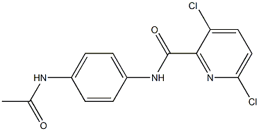 3,6-dichloro-N-(4-acetamidophenyl)pyridine-2-carboxamide 구조식 이미지