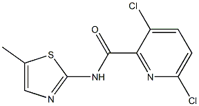 3,6-dichloro-N-(5-methyl-1,3-thiazol-2-yl)pyridine-2-carboxamide 구조식 이미지