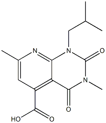 3,7-dimethyl-1-(2-methylpropyl)-2,4-dioxo-1H,2H,3H,4H-pyrido[2,3-d]pyrimidine-5-carboxylic acid 구조식 이미지