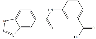 3-[(1H-benzimidazol-5-ylcarbonyl)amino]benzoic acid Structure