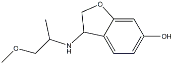 3-[(1-methoxypropan-2-yl)amino]-2,3-dihydro-1-benzofuran-6-ol 구조식 이미지