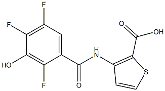 3-[(2,4,5-trifluoro-3-hydroxybenzene)amido]thiophene-2-carboxylic acid 구조식 이미지