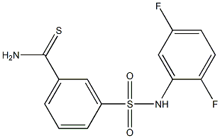 3-[(2,5-difluorophenyl)sulfamoyl]benzene-1-carbothioamide 구조식 이미지