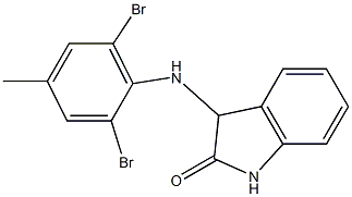 3-[(2,6-dibromo-4-methylphenyl)amino]-2,3-dihydro-1H-indol-2-one 구조식 이미지