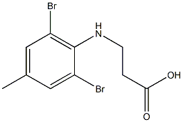 3-[(2,6-dibromo-4-methylphenyl)amino]propanoic acid 구조식 이미지