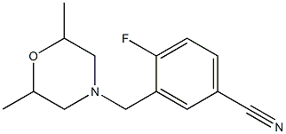 3-[(2,6-dimethylmorpholin-4-yl)methyl]-4-fluorobenzonitrile Structure