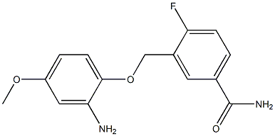 3-[(2-amino-4-methoxyphenoxy)methyl]-4-fluorobenzamide Structure