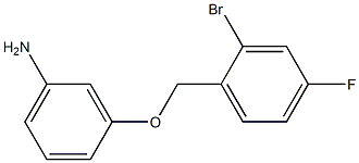 3-[(2-bromo-4-fluorophenyl)methoxy]aniline Structure