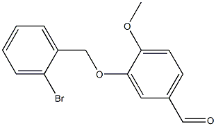 3-[(2-bromobenzyl)oxy]-4-methoxybenzaldehyde 구조식 이미지