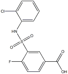 3-[(2-chlorophenyl)sulfamoyl]-4-fluorobenzoic acid 구조식 이미지