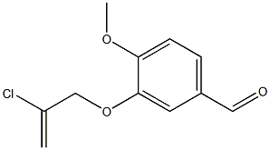 3-[(2-chloroprop-2-enyl)oxy]-4-methoxybenzaldehyde 구조식 이미지