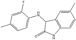 3-[(2-fluoro-4-methylphenyl)amino]-5-methyl-2,3-dihydro-1H-indol-2-one 구조식 이미지