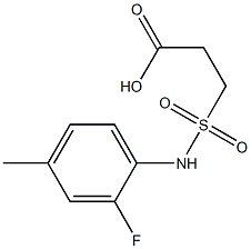 3-[(2-fluoro-4-methylphenyl)sulfamoyl]propanoic acid Structure