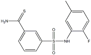 3-[(2-fluoro-5-methylphenyl)sulfamoyl]benzene-1-carbothioamide 구조식 이미지