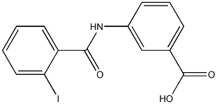 3-[(2-iodobenzoyl)amino]benzoic acid 구조식 이미지