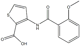 3-[(2-methoxybenzoyl)amino]thiophene-2-carboxylic acid 구조식 이미지