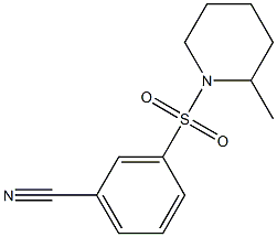 3-[(2-methylpiperidin-1-yl)sulfonyl]benzonitrile Structure