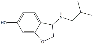 3-[(2-methylpropyl)amino]-2,3-dihydro-1-benzofuran-6-ol 구조식 이미지