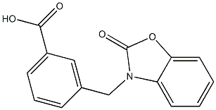 3-[(2-oxo-1,3-benzoxazol-3(2H)-yl)methyl]benzoic acid 구조식 이미지