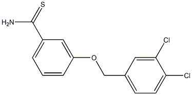 3-[(3,4-dichlorophenyl)methoxy]benzene-1-carbothioamide 구조식 이미지