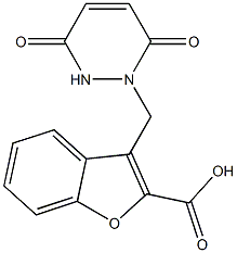 3-[(3,6-dioxo-1,2,3,6-tetrahydropyridazin-1-yl)methyl]-1-benzofuran-2-carboxylic acid Structure