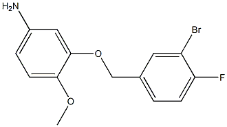 3-[(3-bromo-4-fluorobenzyl)oxy]-4-methoxyaniline 구조식 이미지