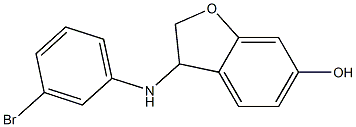 3-[(3-bromophenyl)amino]-2,3-dihydro-1-benzofuran-6-ol 구조식 이미지