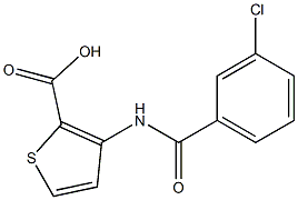 3-[(3-chlorobenzoyl)amino]thiophene-2-carboxylic acid Structure