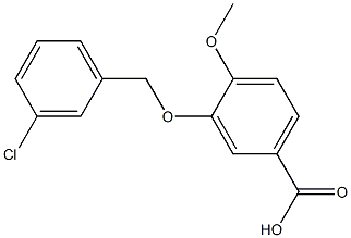 3-[(3-chlorophenyl)methoxy]-4-methoxybenzoic acid Structure