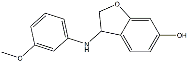 3-[(3-methoxyphenyl)amino]-2,3-dihydro-1-benzofuran-6-ol 구조식 이미지