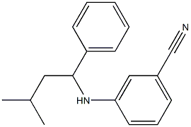 3-[(3-methyl-1-phenylbutyl)amino]benzonitrile Structure