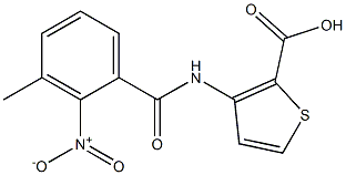 3-[(3-methyl-2-nitrobenzene)amido]thiophene-2-carboxylic acid Structure