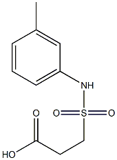 3-[(3-methylphenyl)sulfamoyl]propanoic acid 구조식 이미지