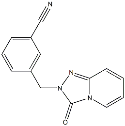 3-[(3-oxo[1,2,4]triazolo[4,3-a]pyridin-2(3H)-yl)methyl]benzonitrile 구조식 이미지