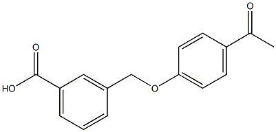 3-[(4-acetylphenoxy)methyl]benzoic acid Structure