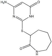 3-[(4-amino-6-oxo-1,6-dihydropyrimidin-2-yl)sulfanyl]azepan-2-one 구조식 이미지