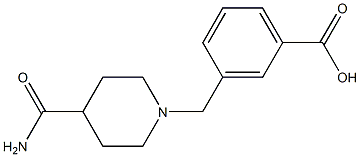 3-[(4-carbamoylpiperidin-1-yl)methyl]benzoic acid 구조식 이미지
