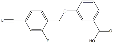 3-[(4-cyano-2-fluorophenyl)methoxy]benzoic acid Structure