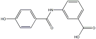 3-[(4-hydroxybenzene)amido]benzoic acid 구조식 이미지
