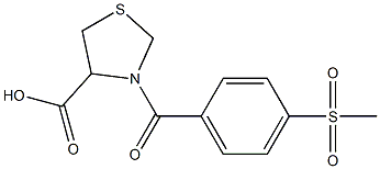 3-[(4-methanesulfonylphenyl)carbonyl]-1,3-thiazolidine-4-carboxylic acid 구조식 이미지