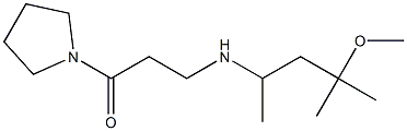 3-[(4-methoxy-4-methylpentan-2-yl)amino]-1-(pyrrolidin-1-yl)propan-1-one 구조식 이미지